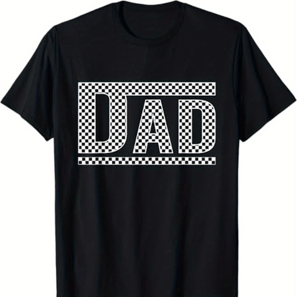 

Funny Dad Checkered T-shirt In - 100% Cotton, Round Neck, Machine Washable For Father's Day