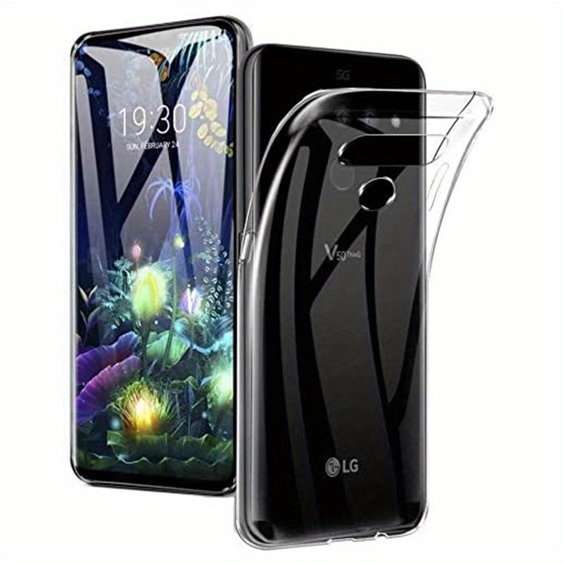 TEMU Funda para LG V50 ThinQ: Funda Transparente Delgada y , Carcasa Protectora de Piel para Teléfono