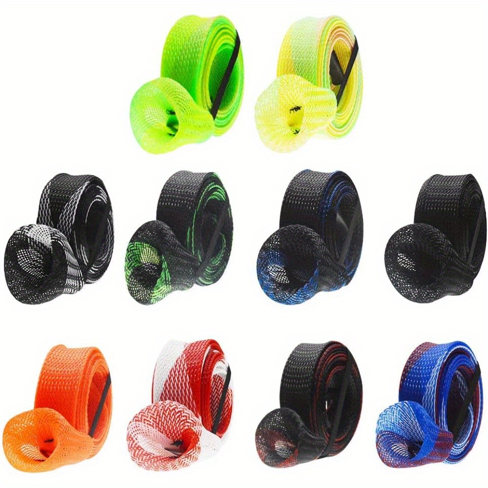 TEMU Purchase 5 And 5 At No Cost, Making A Total Of 10pcs Of Protective Sleeves For Fishing Rods, Suitable For Casting And Spinning Rods