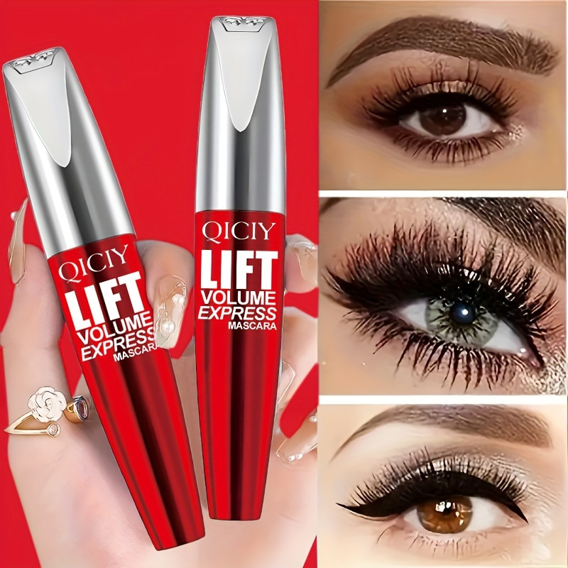 Set of 2 Black 5D Maximum Volume Mascara for Long-Lasting, Curl-Enhancing, Smudge-Proof Eye Makeup