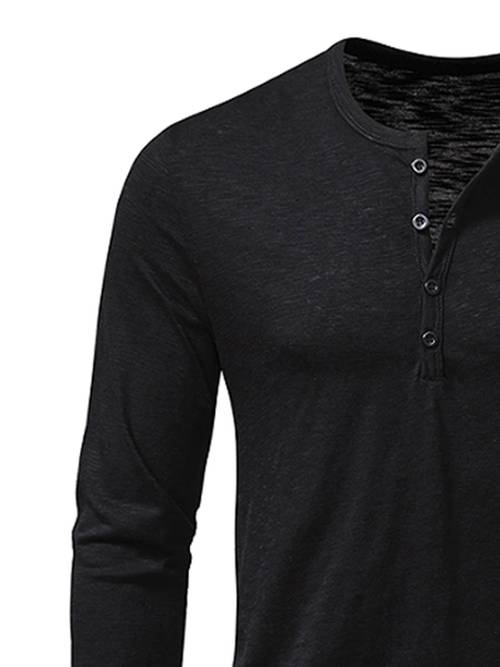 camiseta henley vintage masculina, 65% poliéster (poliéster 35%), lavável à mão, não lavável a , redonda comprida, e , base casual para a dia, meias inclusas