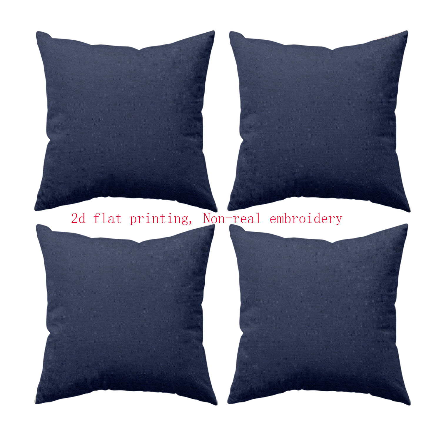 TEMU Juego de 4 fundas de almohada, impresión 2D, estilo moderno diario, juego de fundas de almohada estilo minimalista moderno en azul , elegante,