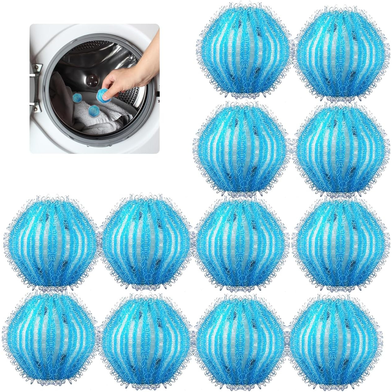 

12pcs Of Hair Removers For Washing Machines, Effective Lint Balls And Lint , Hair Lint Filters, Practical Accessories For Laundry Care - Washing Machine Accessories.