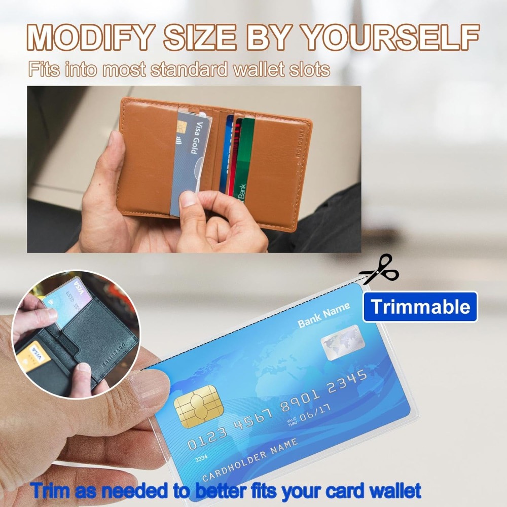 medicare credit card protector sleeve Waterproof New Holder sided high transparency makes card easy to copy as needed and will stay in perfect condition No affect scanning Protects magnetic cards from being damaged or dirty while not affecting their normal scanning 6 protector sleeves medicare -