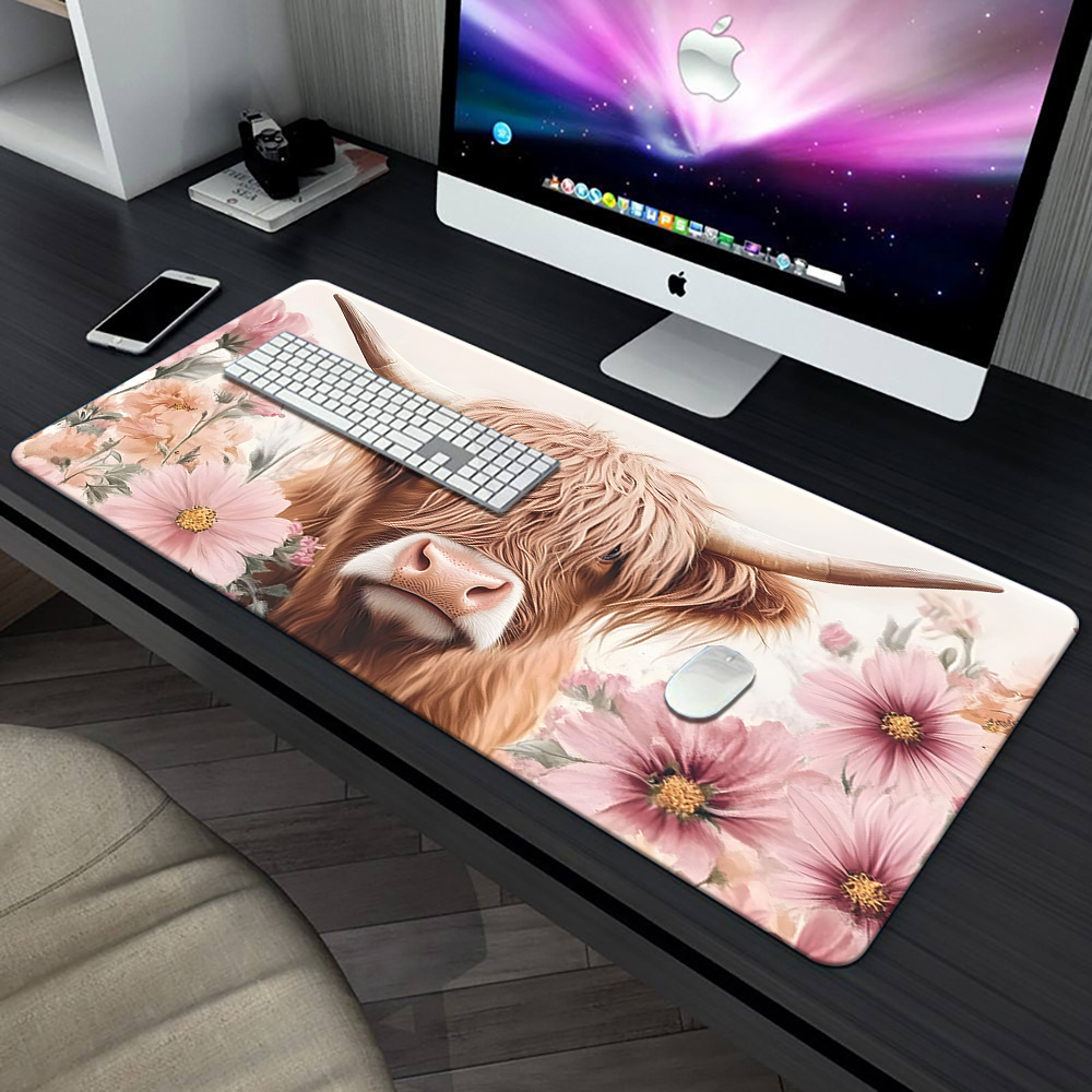 TEMU 1pc Withered Flowers, Mousepad, Keyboard Gaming Additions Mouse Mat, Office Computer Laptop Desk Mat, Natural Rubber Anti-slip Office Mouse Pad
