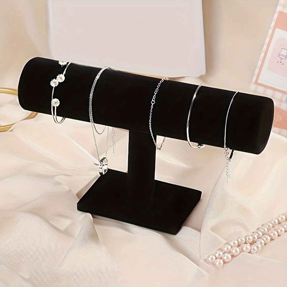 TEMU 1pc Black Velvet Jewelry Stands//heavy Duty Bracelet Necklace Organizer/watch Stand//suitable For Dressers/boutiques/salons/elegant Jewelry