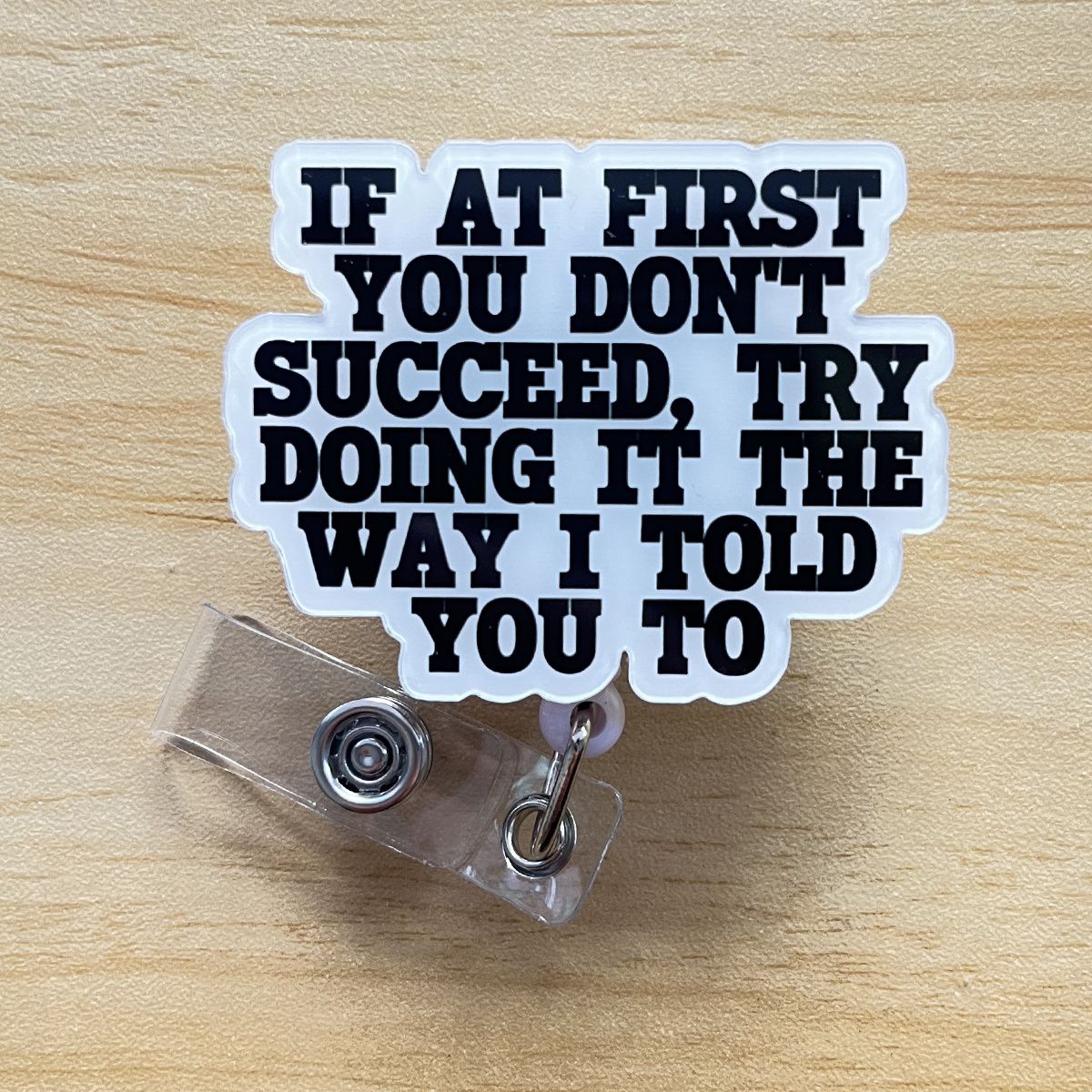 TEMU 2d Flat, 2d Flat Retractable Holder Reel With Cute Design, Nurse Hospital Badge Holder Office Lanyard, 1pc, With A Protective Film On, 2d Flat