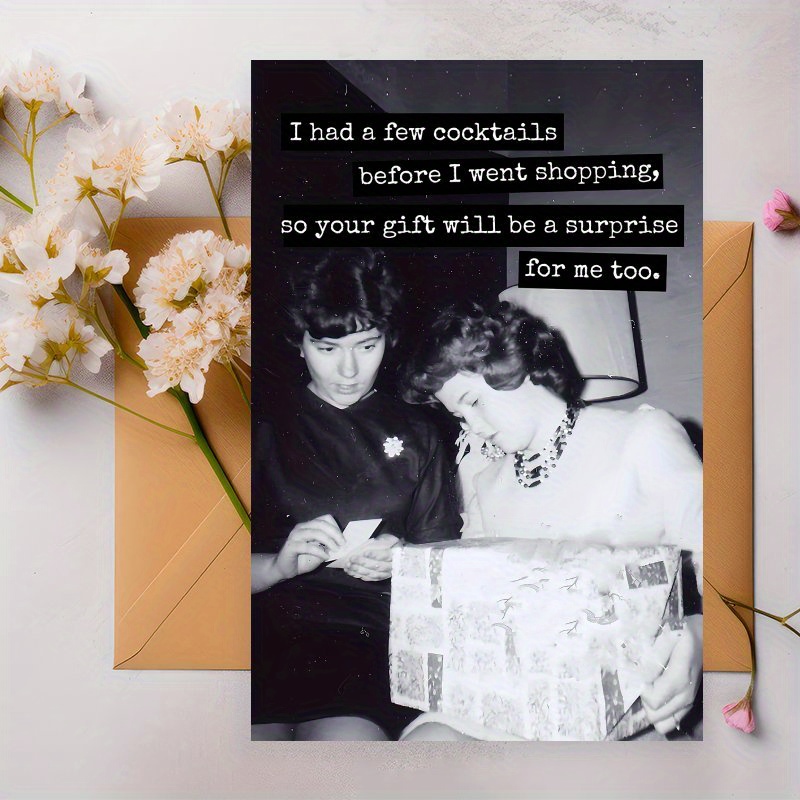 TEMU Une carte d'anniversaire amusante et vintage avec des images - Parfaite pour et , y les frères, sœurs, fils, filles, , , petites amies, épouses