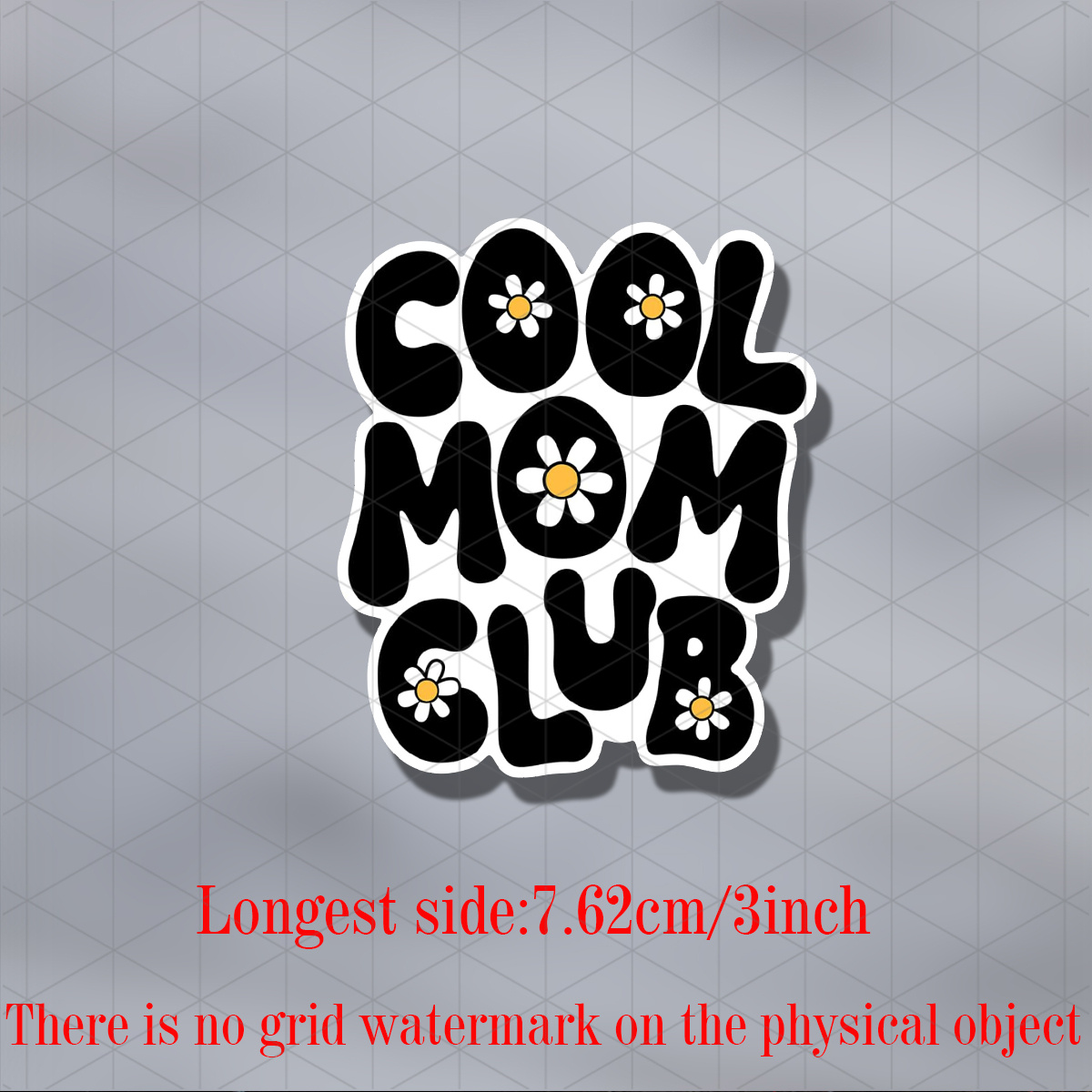 Cool Mom Club Floral Funny Sticker, Mama Decal, Your Mom Love, Gifts For Grandma Mum Decoration Books Laptop Phone Vinyl Water Bottle Gifts