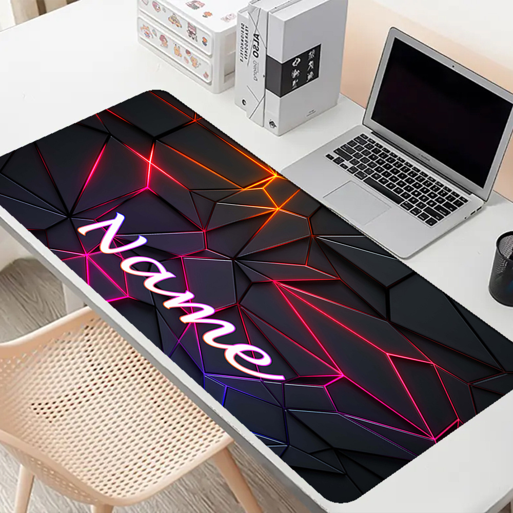 TEMU 1 Tapis de Souris Personnalisé avec Nom - Tapis de Clavier et de Bureau, Idéal pour les Joueurs, Parfait pour les Fournitures de Bureau, École -