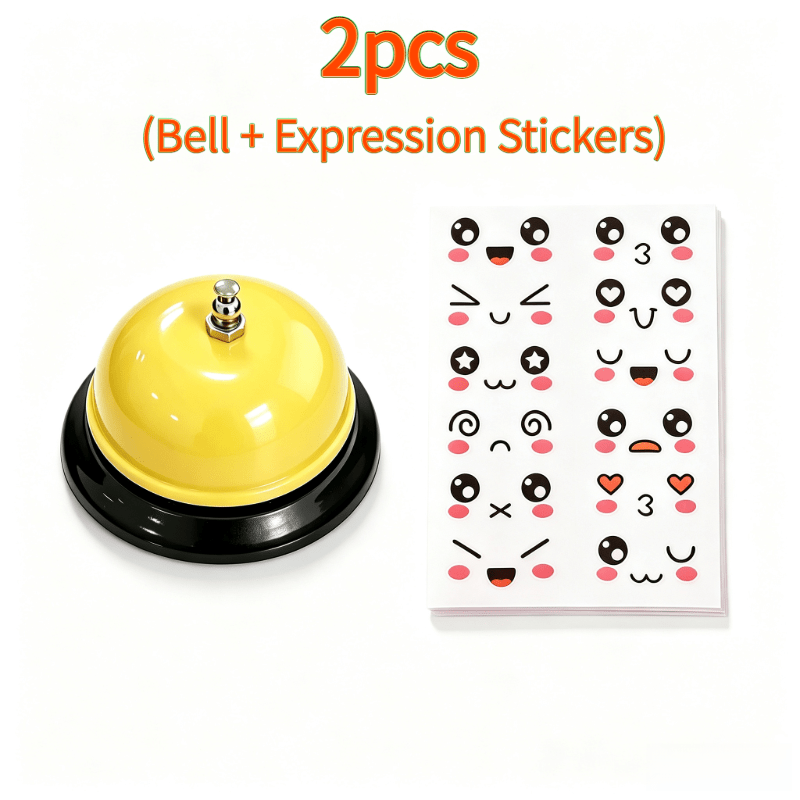 TEMU 2pcs Set Metal Call Bell, Desk Bell, Service Bell, Table Bell, Desktop Service Bell, Suitable For Hotels, Schools, Restaurants, Reception Areas,