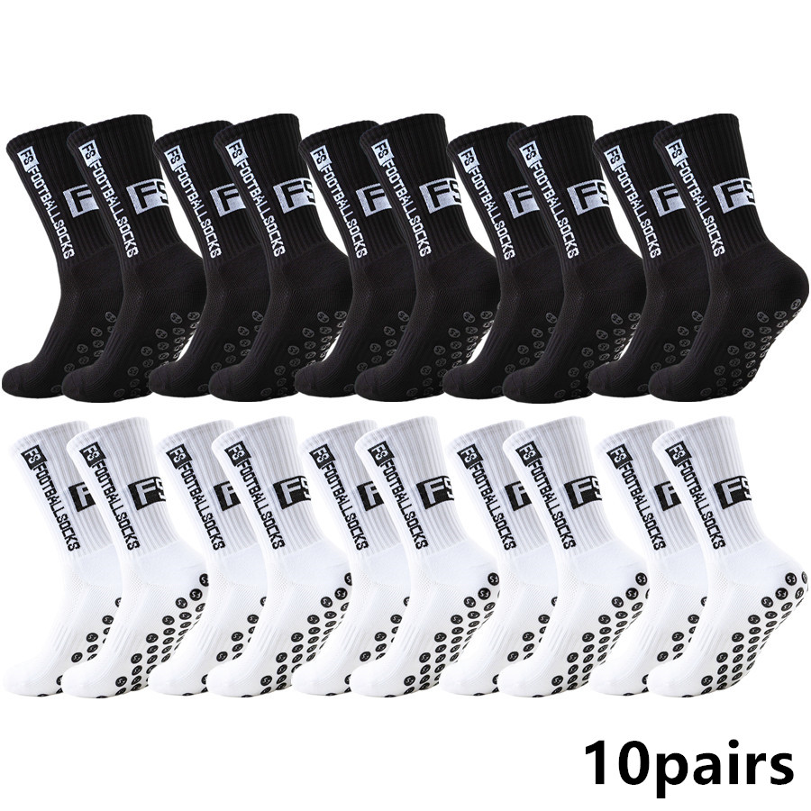 TEMU Lot de 10 paires de chaussettes de sport respirantes et antidérapantes à pois, toutes saisons, pour , de sport, la randonnée, le vélo,