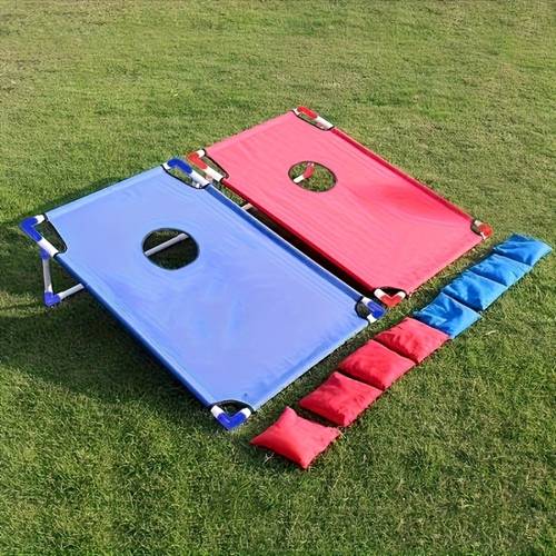 sandbag toss parent child interactive indoor outdoor sports activity throwing game for competitive play and leisure 1 game board and 6 sandbags develops motor skills