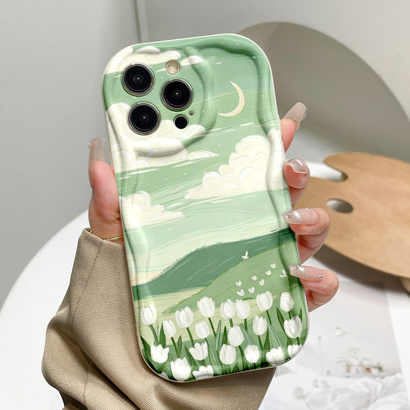 Image of Phone Case: Phone Case - Nature-themed Shockproof Phone Case Featuring And Tulips, Use, Birthdays, Or Holiday Gifts, Compatible For Iphone 17/16/15/14/13/12/11/plus/pro/pro Max/17 Air
