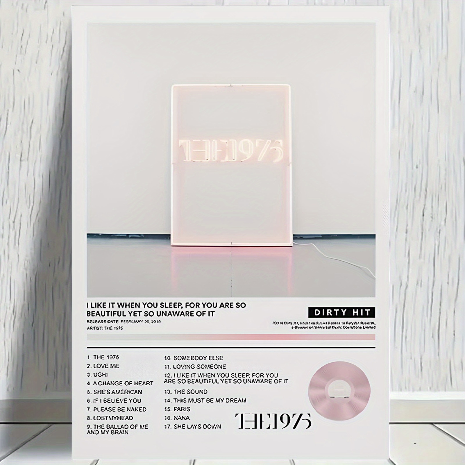 2d 1pc, 프레임리스     when you sleep 음악 노래 커버 포스터 캔버스 포스터 침실 장식 풍경 사무실   데이 생일 선물 12   인치