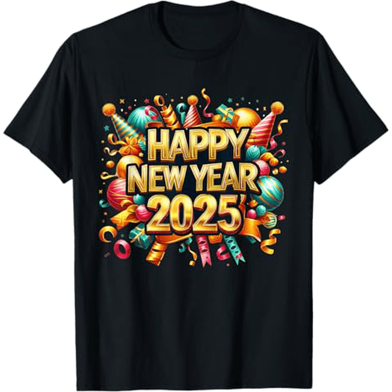 

2025 New Eve Fireworks T-, 100% , Fit, S-3xl,