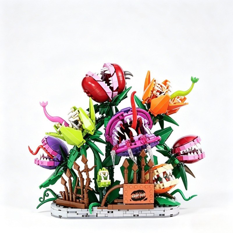1266pcs Piranha Plant Building Blocks Toy Set for Creative Display