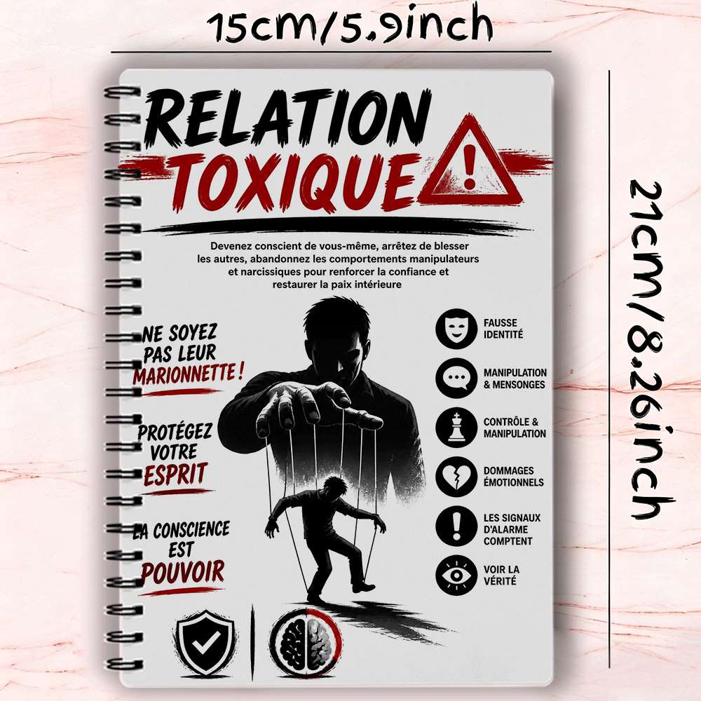 TEMU Cahier A5 Toxic Relationship Planificateur Journal pour la Guérison de la Séparation Narcissisme Abus Guérison Cours de Limites Croissance de