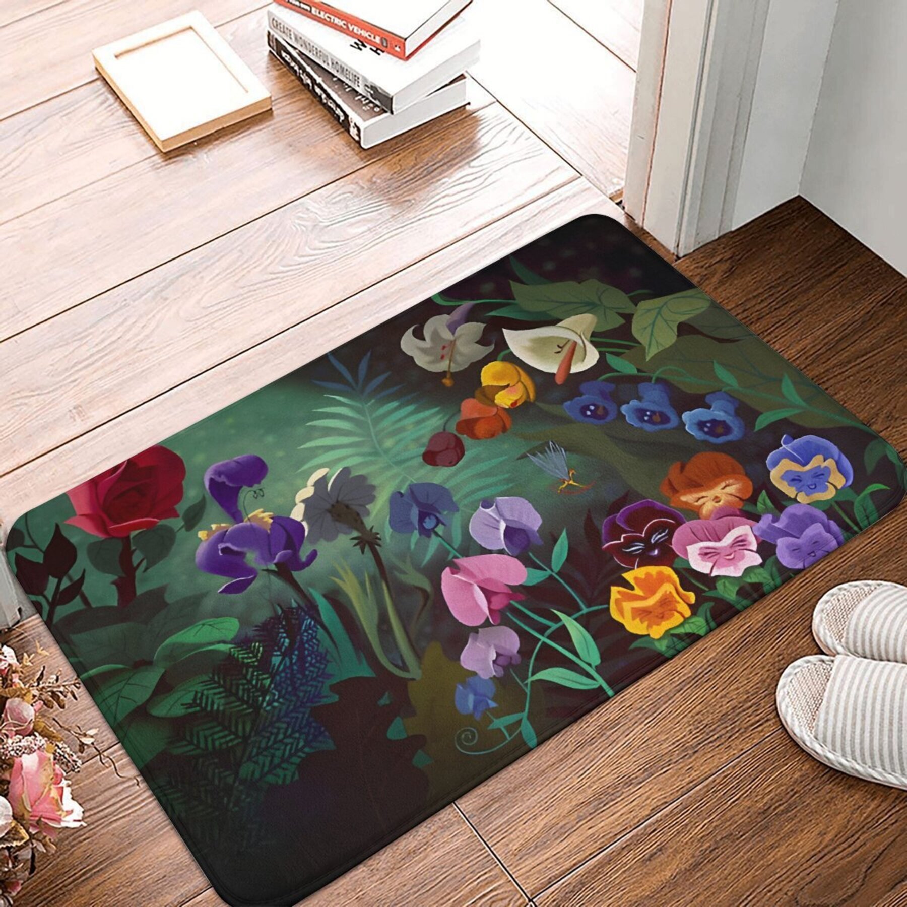TEMU Alice-inspired Kitchen Rug - Washable, Suitable For Decorating Living Room And Entrance