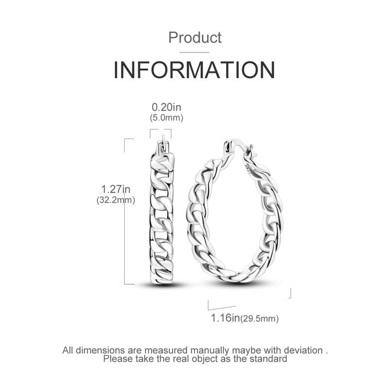 Women's Exquisite 925 Sterling Silver Chain Earrings, Heartfelt Gift
