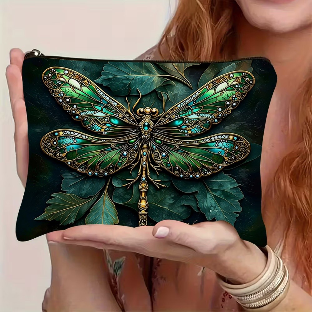TEMU 1pc 2d Flat Steampunk Print Makeup Bag - Like Accents, 22cm X 15cm (8.7