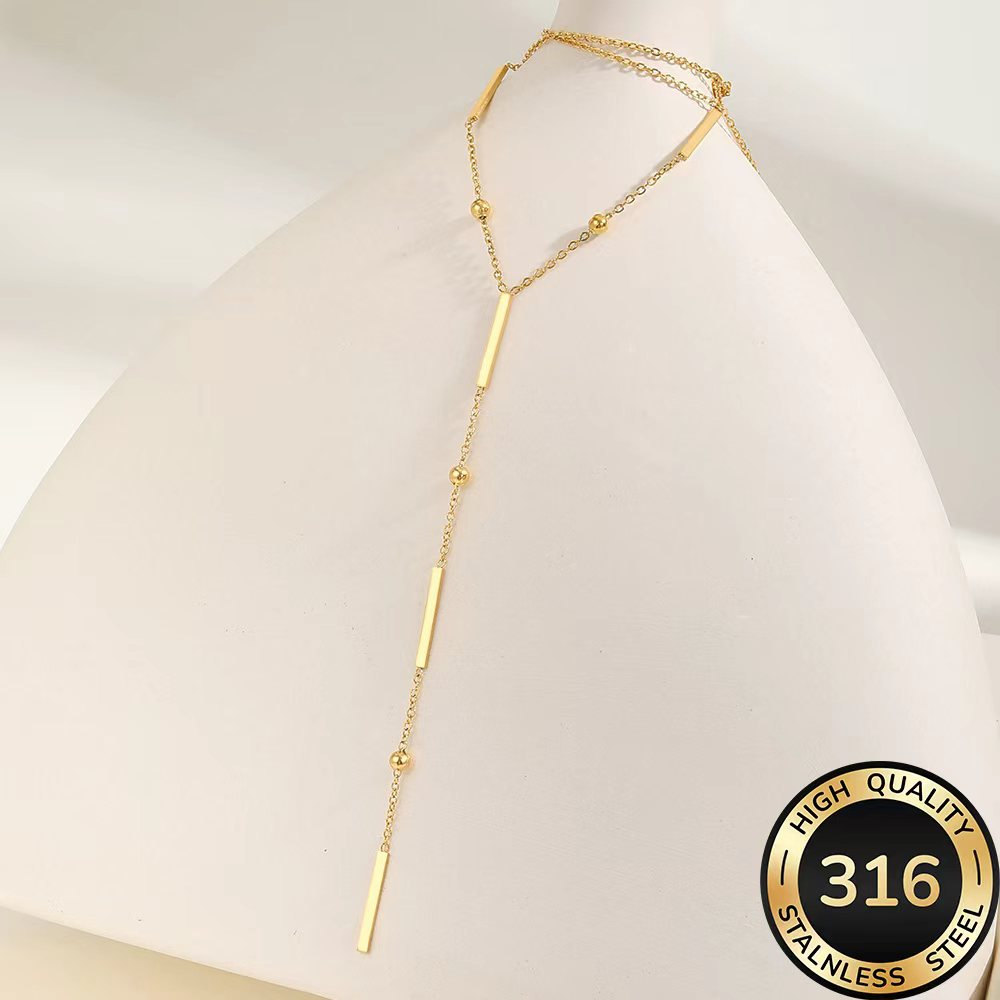 Women's High-Quality Stainless Steel Stacked Necklace, Everyday Elegance