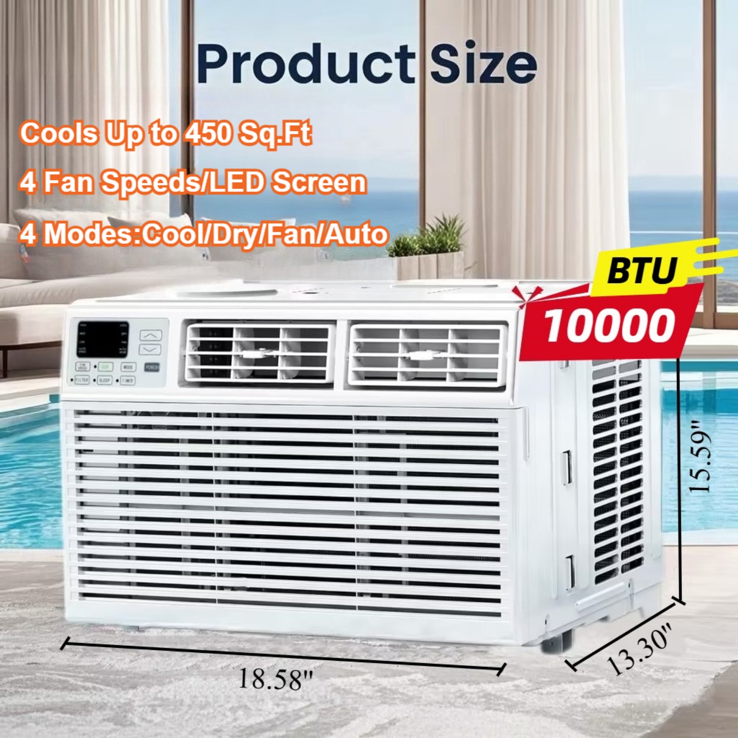 10000/5000 BTU Window Air Conditioner, Ultra Quiet Energy... product image 6