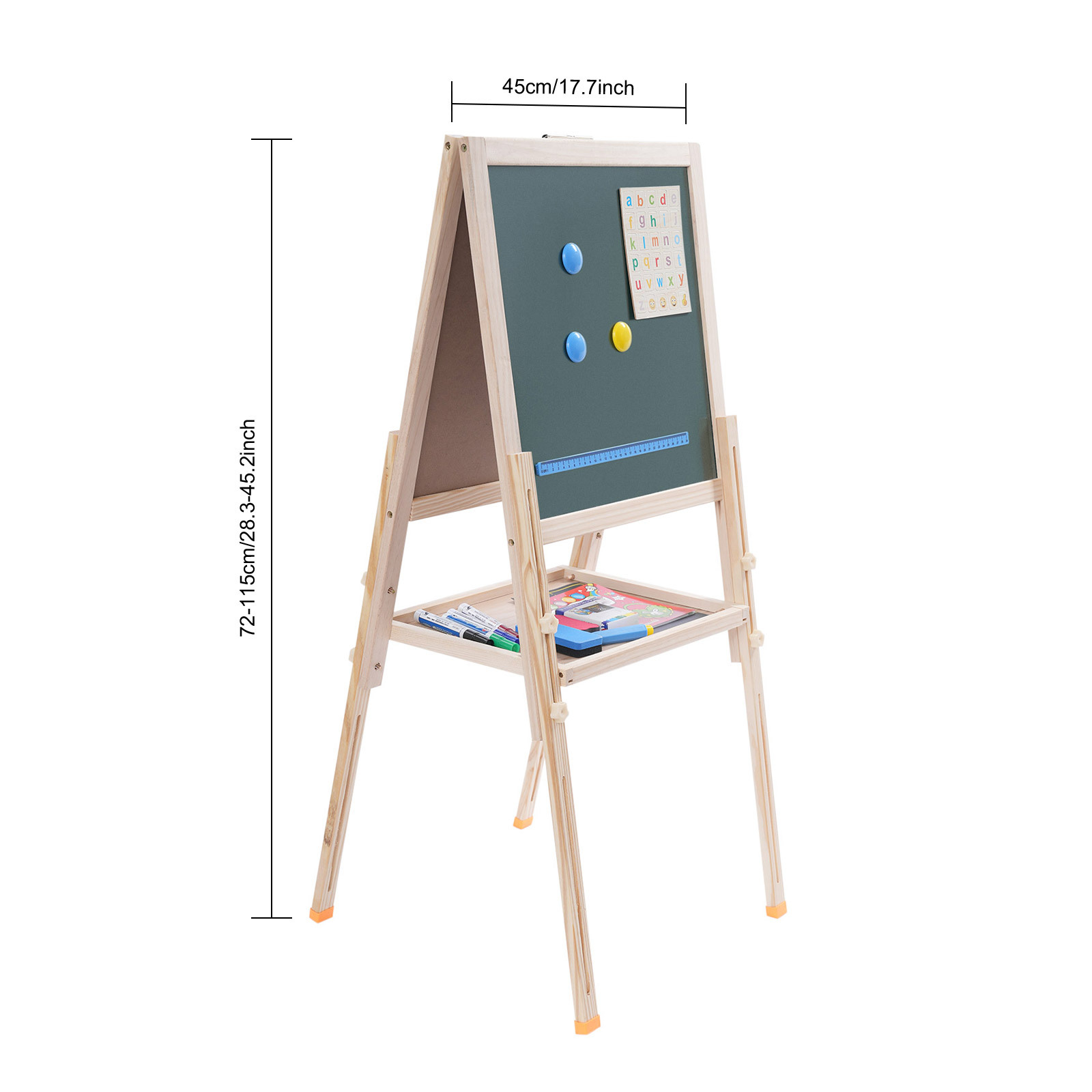   Adjustable Wooden Magnetic Whiteboard Easel with Dry Erase Board & Drawing Set - Foldable Design, Portable for Home, Office, Classroom - Ideal Holiday Gift for  , Classroom Whiteboard, Portable Whiteboard, Sturdy Construction