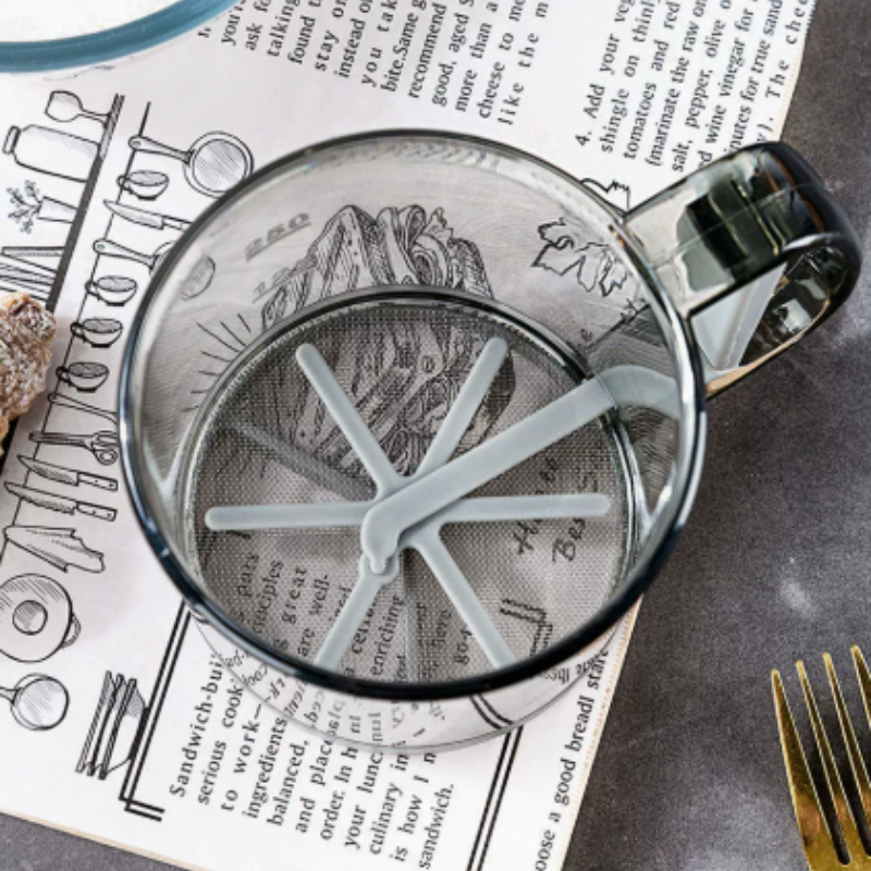 TEMU 1 Semi-automatic Handheld Flour Sieve, Fine Mesh Powder Sieve, Lightweight And Durable Kitchen Baking Tool, Easy To Clean And Use, Very Suitable