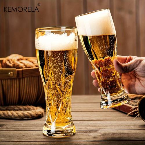 1 2pcs 14 5oz glass beer mug craft beer glasses party supplies rock glass vodka beer spirits strong alcoholic drink