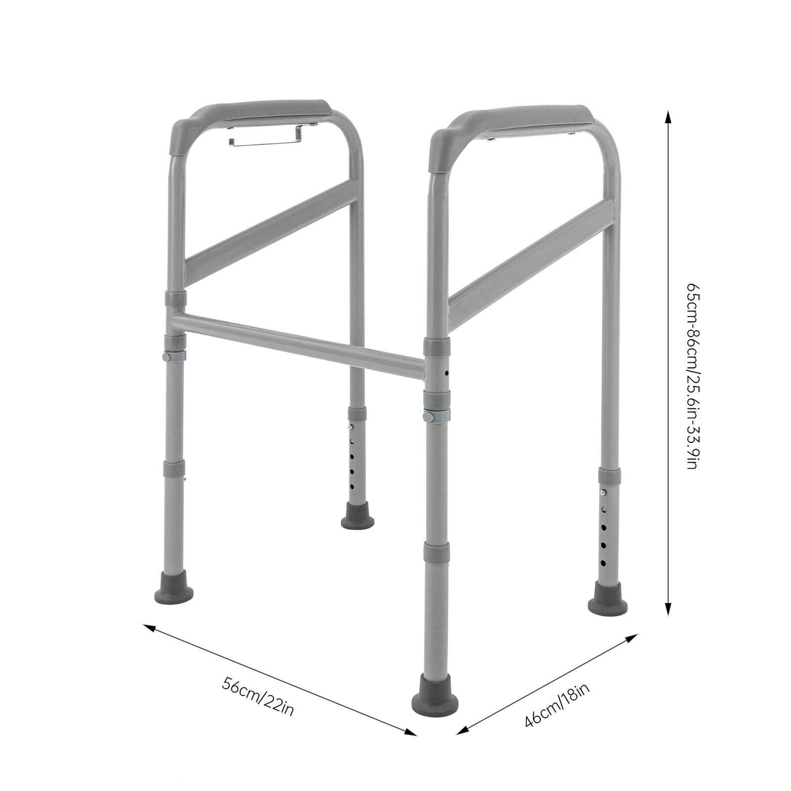 TEMU Barra y de pie para inodoro ajustable - Estructura de resistencia con base estable, para baño, embarazo, postoperatorio, de movilidad para de