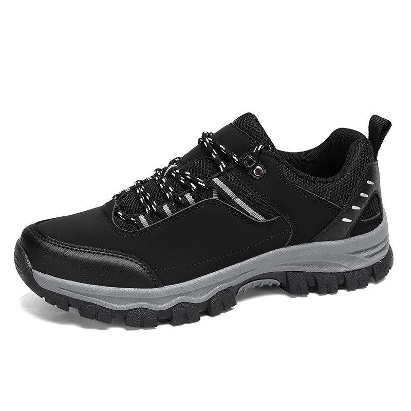 mens   slip resistant   sneakers lightweight breathable low top ankle support with arch cushioned insole grey navy for outdoor hiking non slip rubber sole versatile for   hiking boots 5