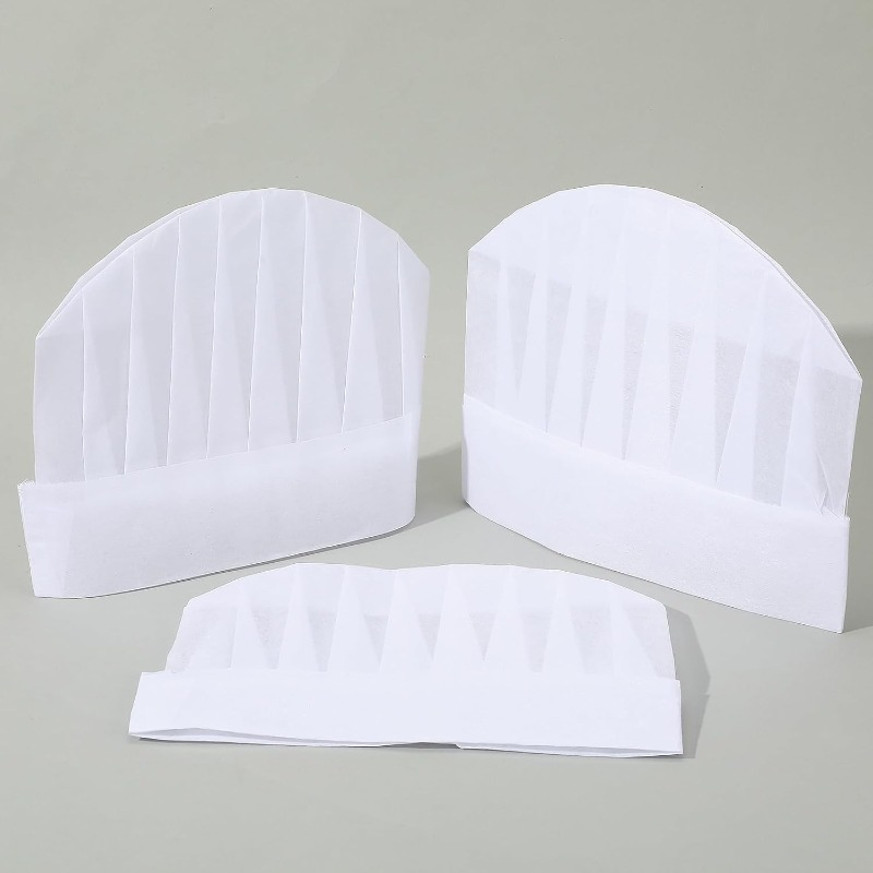24pcs Adjustable Disposable Chef Toques for Cooking and Baking
