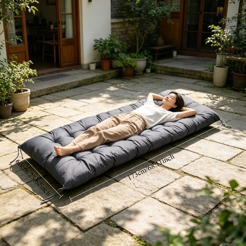 TEMU Latest Upgrade New Portable Folding Soft Mattress, Suitable For Camping/home/office/balcony/beach Universal Nap Mattress ( Mattress Sold, Chair