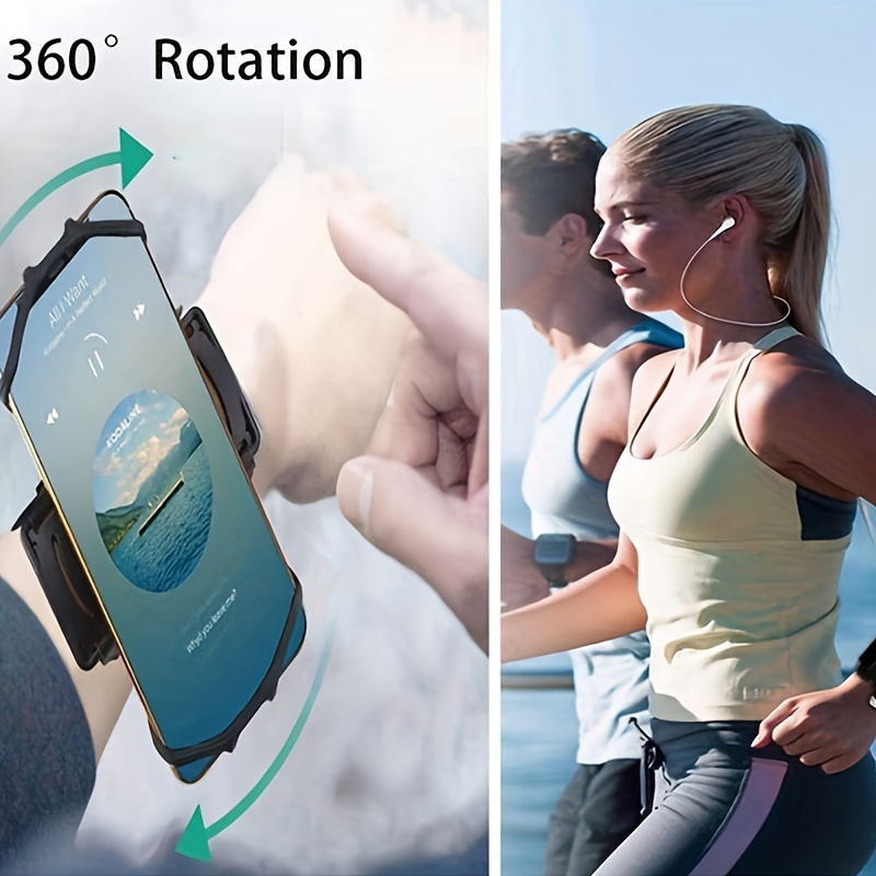 Universal 360° Rotating Wrist Phone Holder, Detachable Sports Arm Strap, Includes Key Clip, Fully Touch Screen Access, Compatible with Iphone 15/14/13/12/Pro/Pro Max/Xs/Xr/X/8/7/6 And Samsung Galaxy.