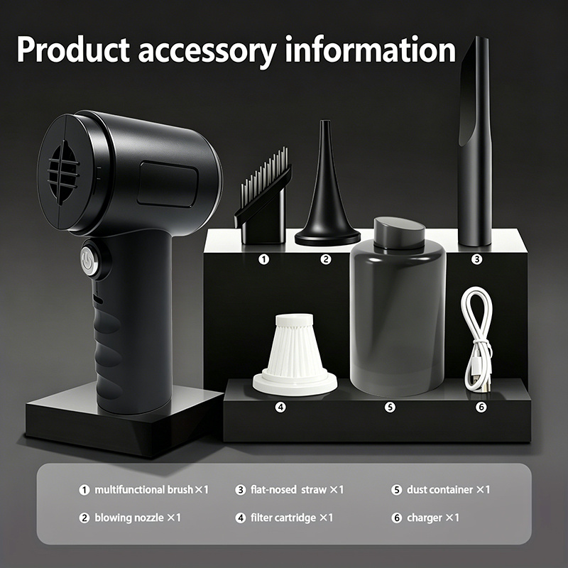 TEMU Latest Upgraded Wireless Handheld Vacuum Cleaner, Featuring Cyclone Suction Technology, Rechargeable, Lightweight Design For Mobile Cleaning,