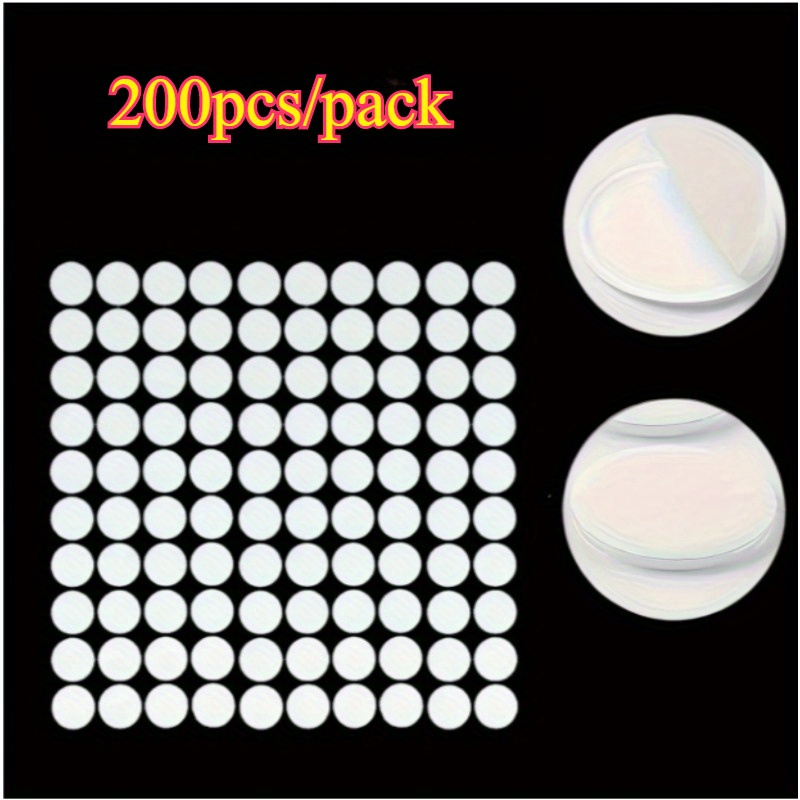 200pcs Transparent Circular Double-sided Adhesive Dots, Used For Wall Photo Installation Stickers, Easy To Carry And Use Sheet Adhesive, Balloon Fixing, Multifunctional, Photo Hook, Strong