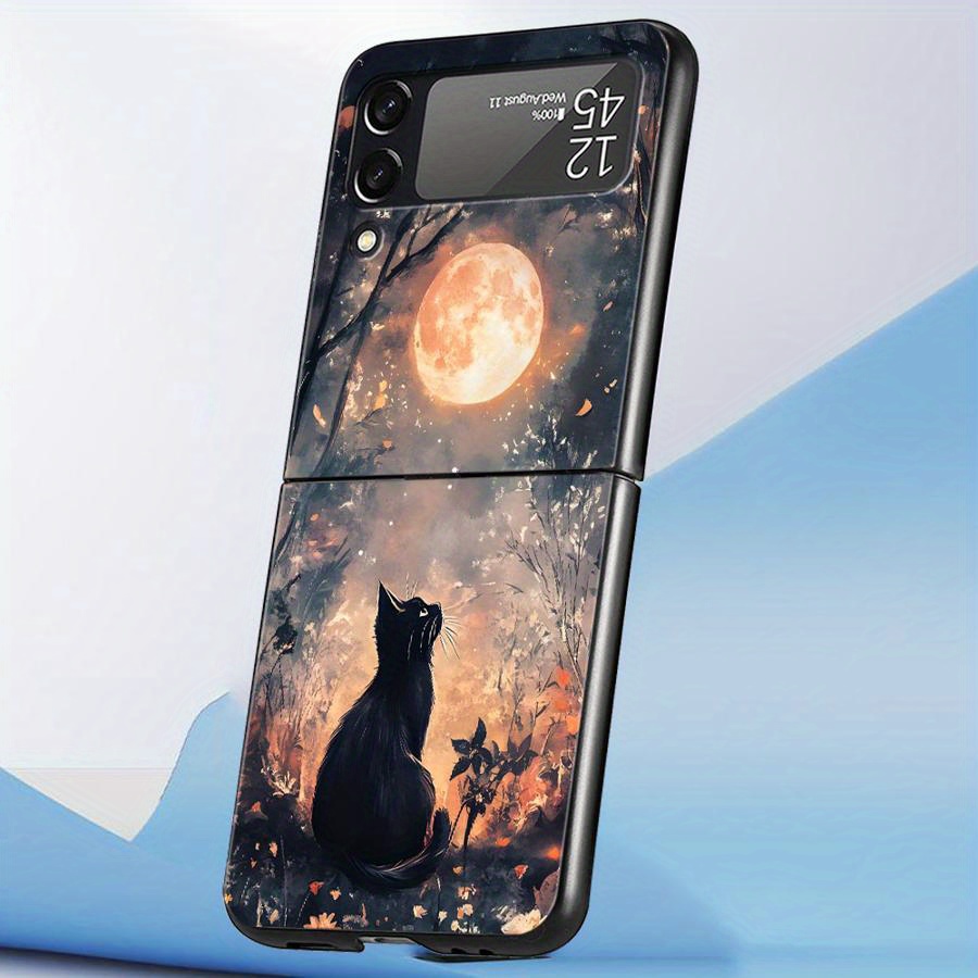 TEMU Coque Rigide pour for Samsung for Galaxy Flip3 Z Flip 7 6 5 4 3 Flip4 Flip6 Flip5 - Chat
