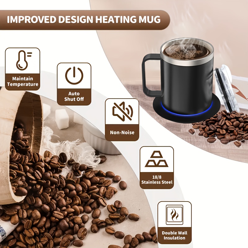 coffee cup heating pad set 10 hour auto shut usb powered - Temu Oman
