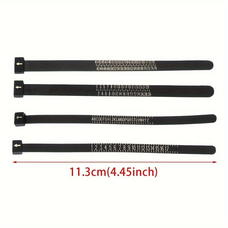 4pcs Ring Sizer Measuring Tool Set for Jewelry