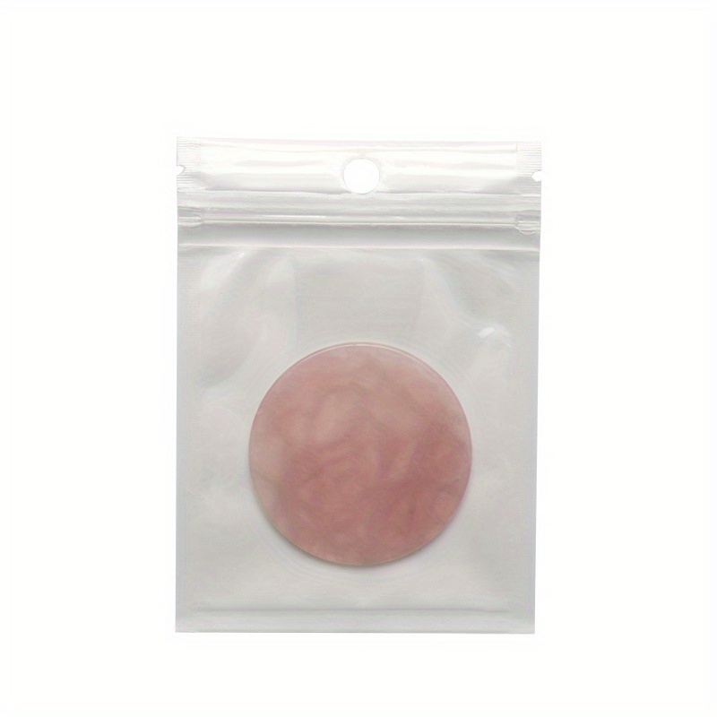 Image of Pink Jade Stone Eyelash Extension Adhesive Palette For Holding Fake Lashes
