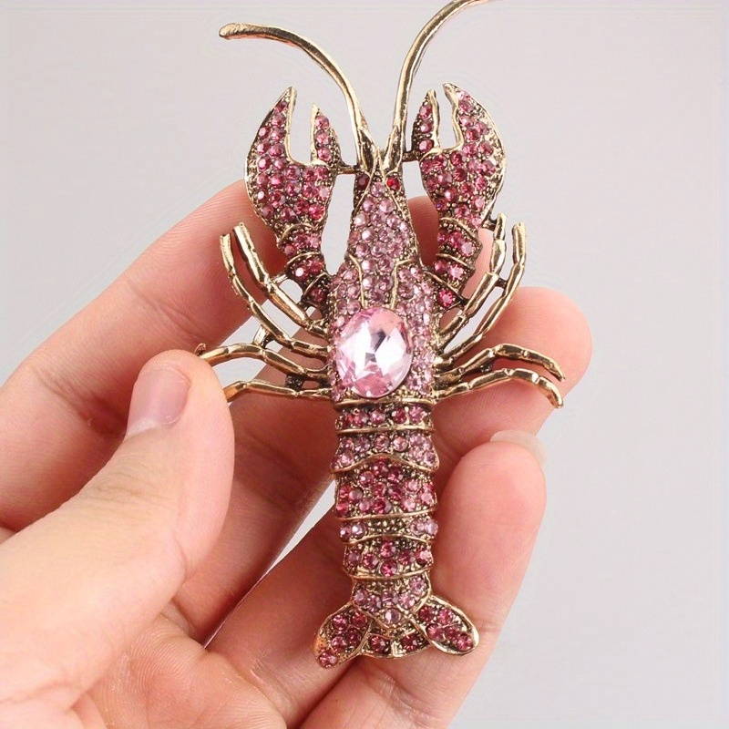 Image of Lobster Enamel Brooch Is Perfect For Fashion Enthusiasts As An Accessory, Badge, Lapel, Cuff, Tie, Backpack, Perfect Companion, Holiday Gift And Top Gift