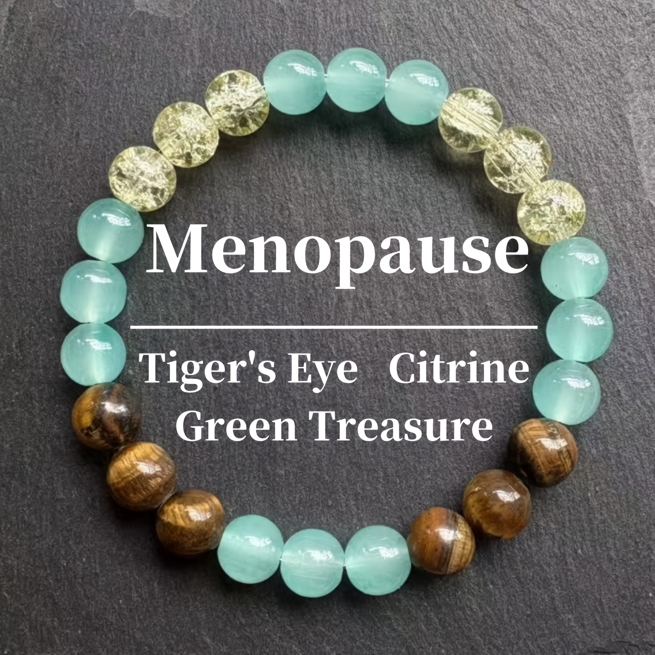 Image of Synthetic Eye And Beaded Bracelet, Bohemian Style 8mm Stone Beads, Daily Holiday Birthday Gift For Wear