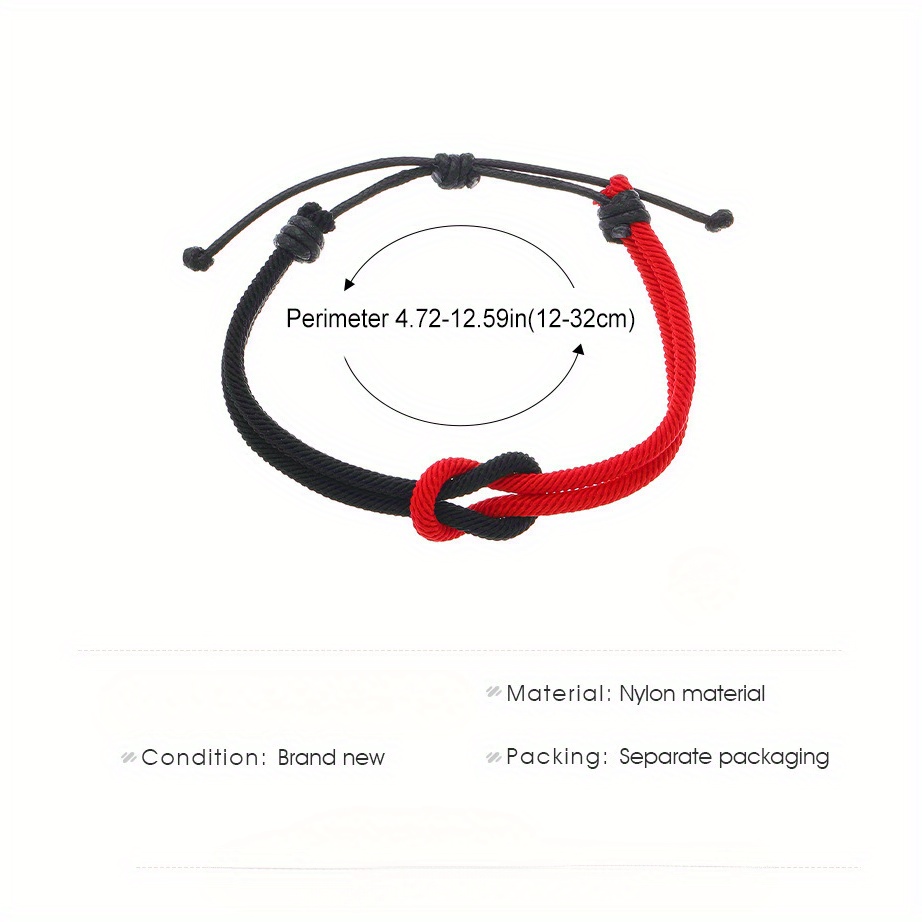 Black and White Knot Milan Rope Bracelet, Friendship Gift