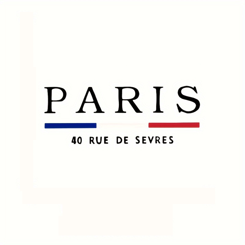 

1pc Paris Letter Iron-on Transfer Patch, Color Vinyl, Diy Heat Transfer Sticker For T-shirts, Jeans, Backpacks, Washable Applique Decoration