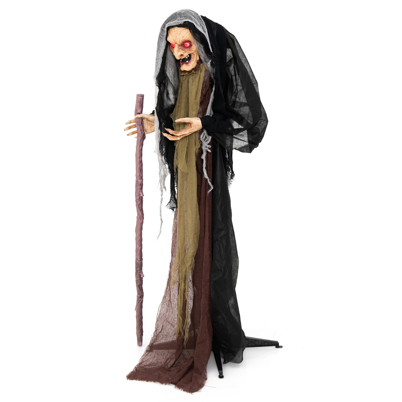 

Giantex 5ft Halloween Standing , Animatronic W/ Pre-recorded Phrases, Glowing , , Battery Operated Halloween Decoration