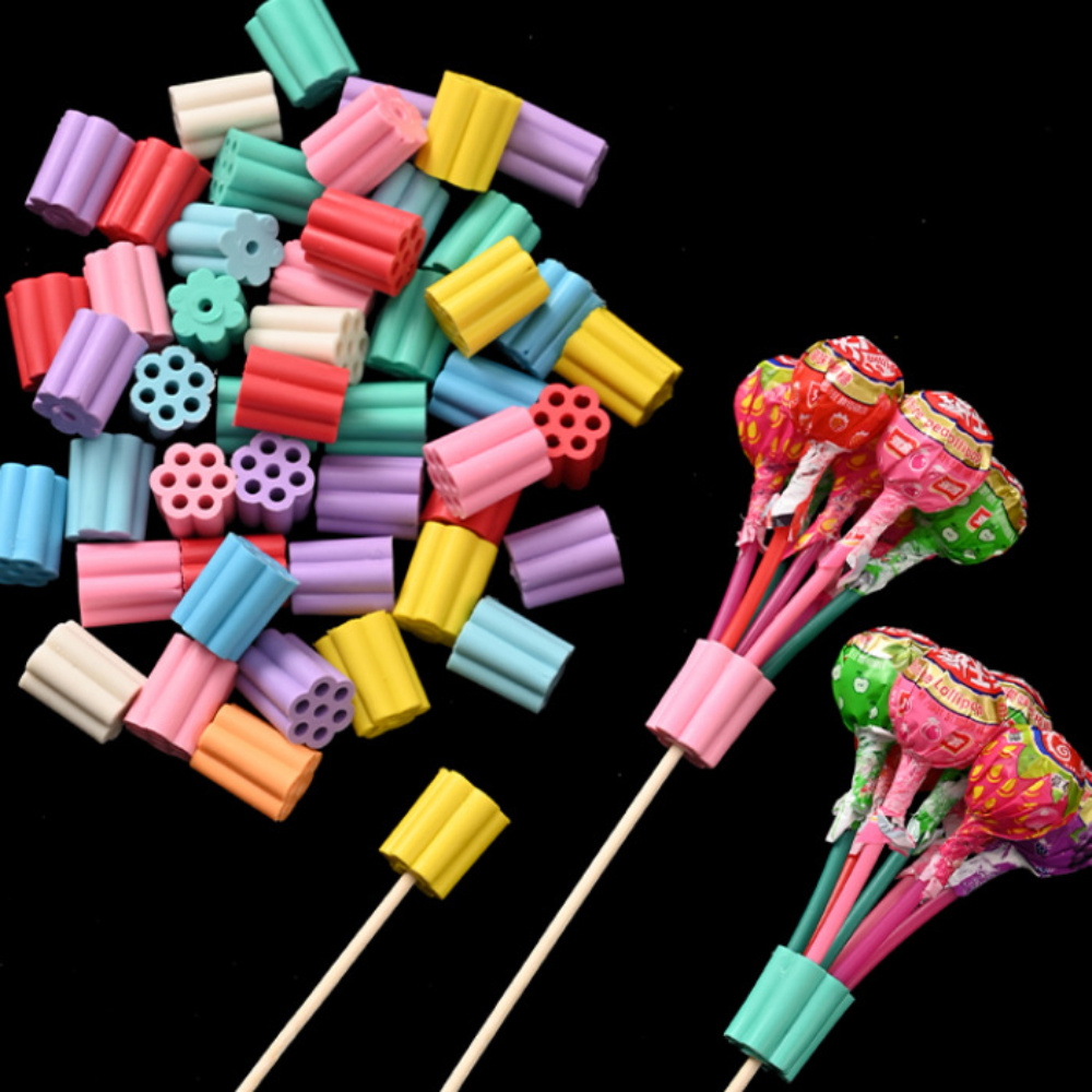 

50pcs A Pack Diy Creative Snack Bouquet Base, Bouquet Packaging Materials, Lollipop Bouquet Holder, Supplies, Plastic Making Tools, Suitable For Florists And Diy Handmade