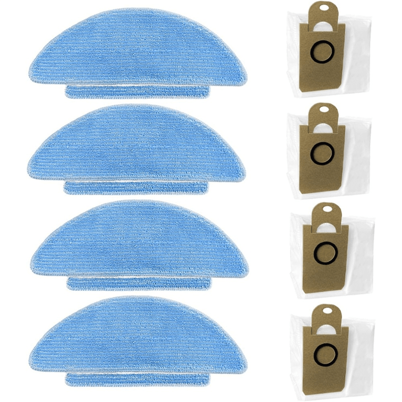 Mop Pad Cloths Dust Bags Replacement For Tikom For Lubluelu For Robot Vacuum Cleaner