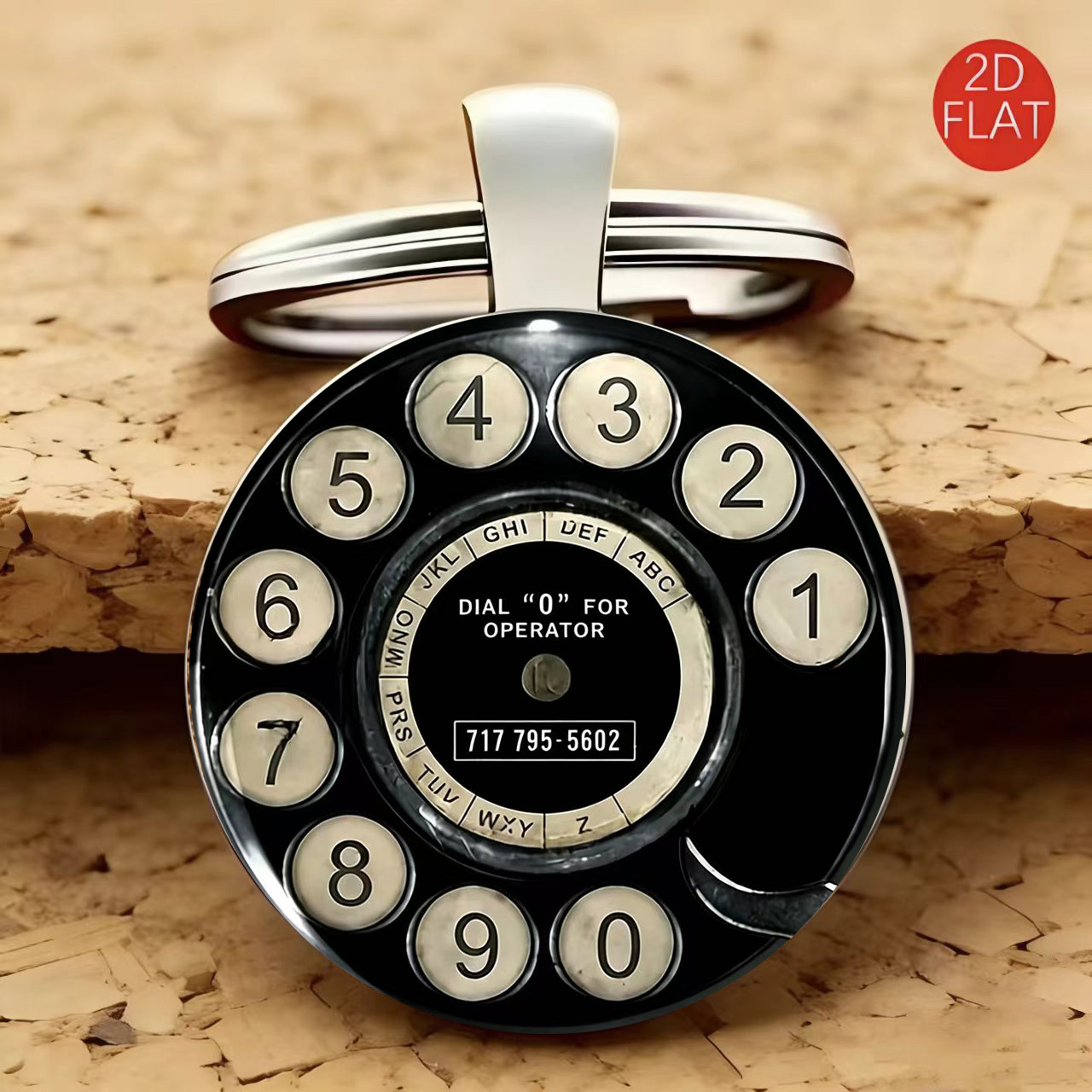 1 2d Phone Trendy Circular Fashionable Glass Keychain, Suitable For , , And Colleagues As A Hat, Backpack Accessory - A Fun Gift For Any Occasion