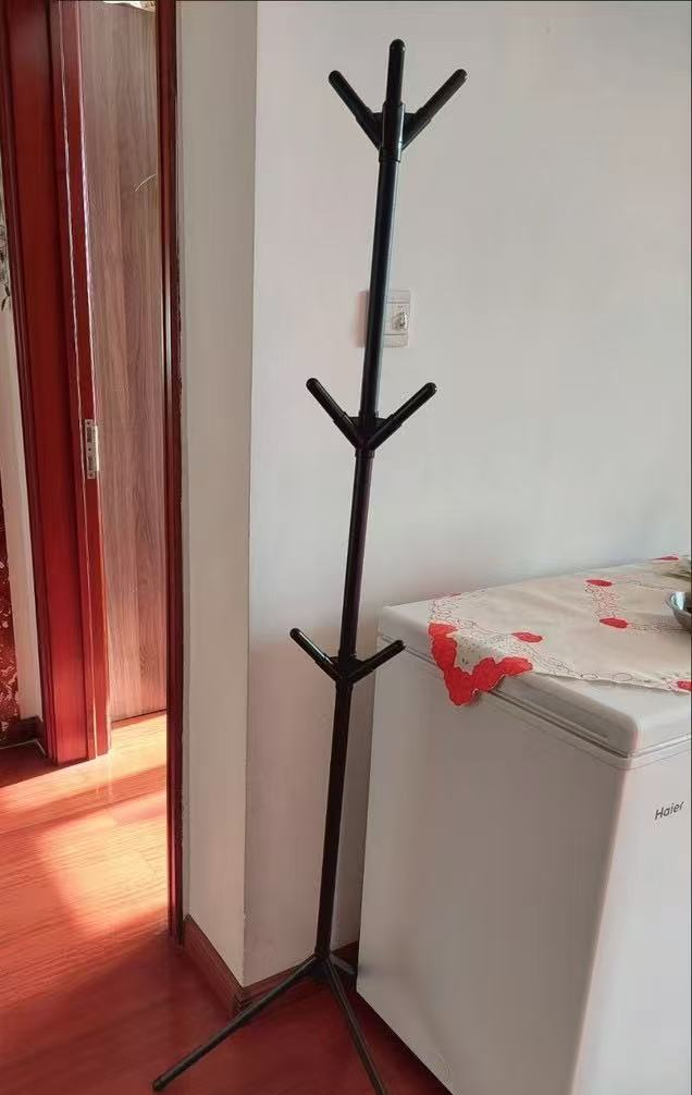 Simple Multi-Hook Clothes Rack, Plastic Coat Rack with 6 Hooks Optional, Hooks for Small Clothes& Bags in Entrance& Balcony